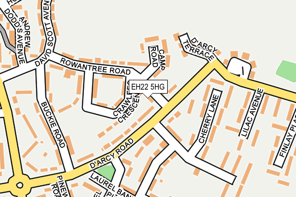 EH22 5HG map - OS OpenMap – Local (Ordnance Survey)