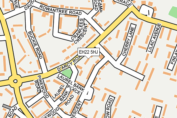 EH22 5HJ map - OS OpenMap – Local (Ordnance Survey)