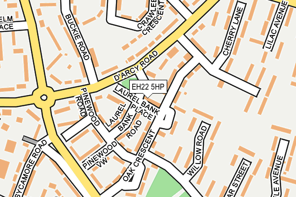 EH22 5HP map - OS OpenMap – Local (Ordnance Survey)