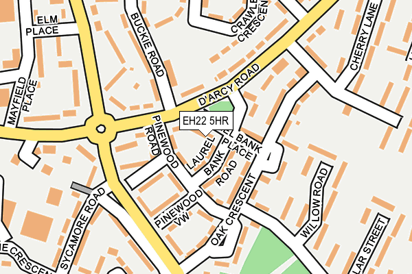 EH22 5HR map - OS OpenMap – Local (Ordnance Survey)