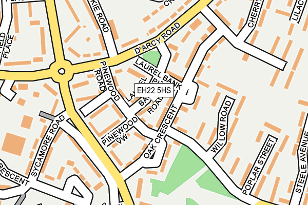 EH22 5HS map - OS OpenMap – Local (Ordnance Survey)