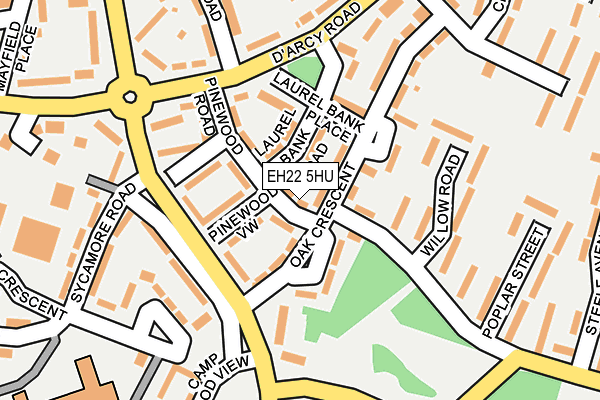 EH22 5HU map - OS OpenMap – Local (Ordnance Survey)