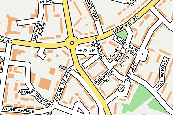 EH22 5JA map - OS OpenMap – Local (Ordnance Survey)