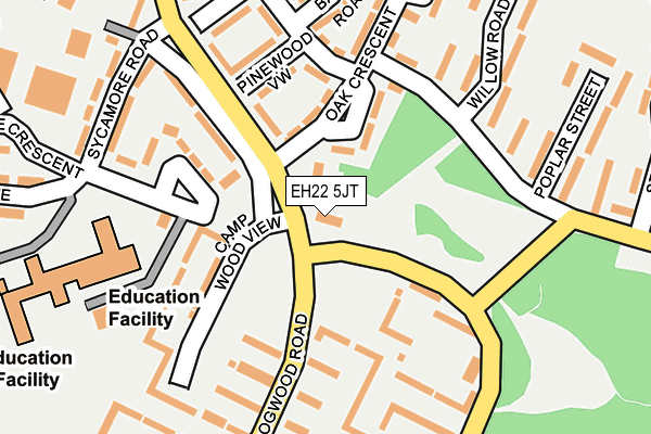EH22 5JT map - OS OpenMap – Local (Ordnance Survey)