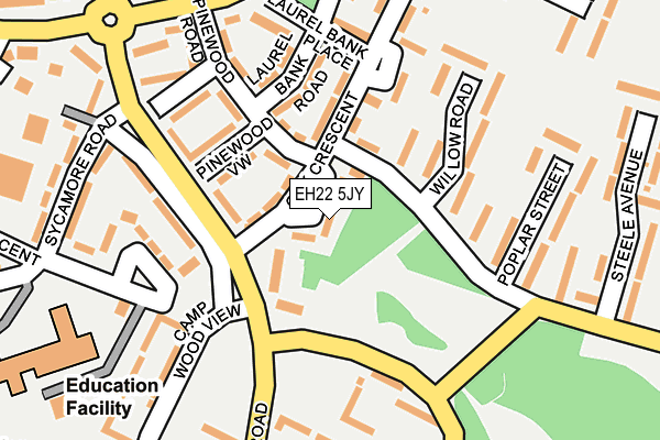 EH22 5JY map - OS OpenMap – Local (Ordnance Survey)