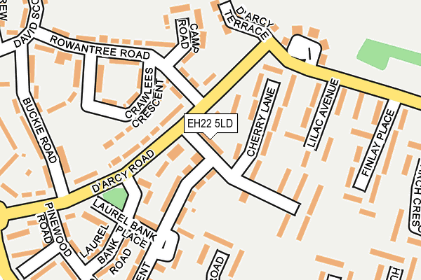 EH22 5LD map - OS OpenMap – Local (Ordnance Survey)