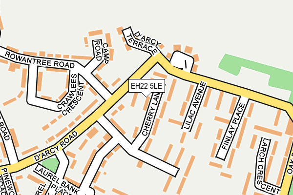 EH22 5LE map - OS OpenMap – Local (Ordnance Survey)