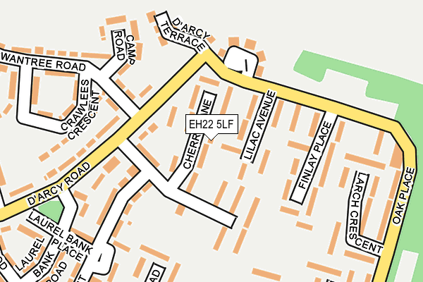 EH22 5LF map - OS OpenMap – Local (Ordnance Survey)