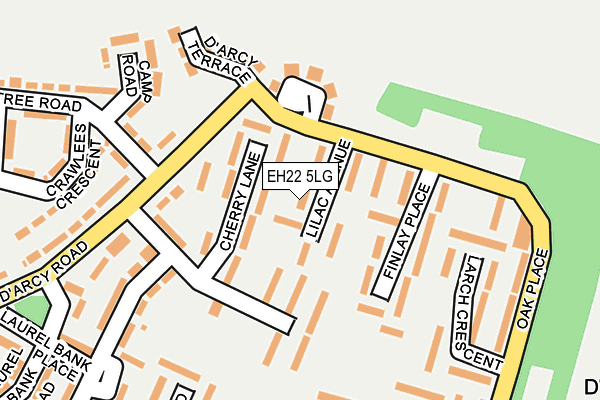 EH22 5LG map - OS OpenMap – Local (Ordnance Survey)