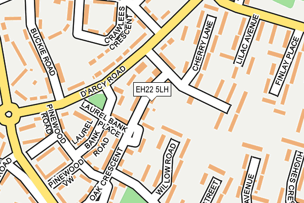 EH22 5LH map - OS OpenMap – Local (Ordnance Survey)