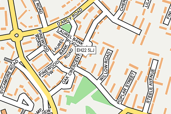 EH22 5LJ map - OS OpenMap – Local (Ordnance Survey)