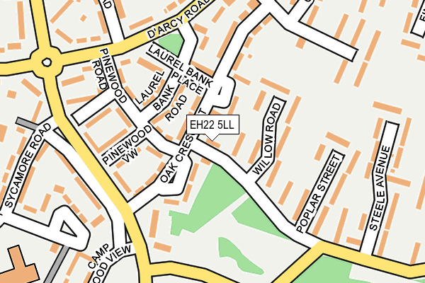 EH22 5LL map - OS OpenMap – Local (Ordnance Survey)