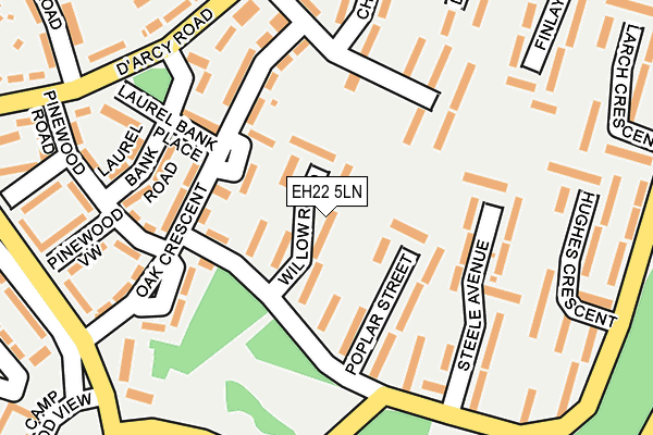 EH22 5LN map - OS OpenMap – Local (Ordnance Survey)