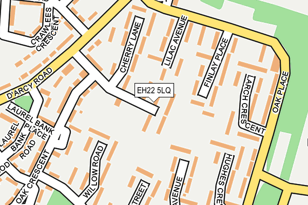 EH22 5LQ map - OS OpenMap – Local (Ordnance Survey)