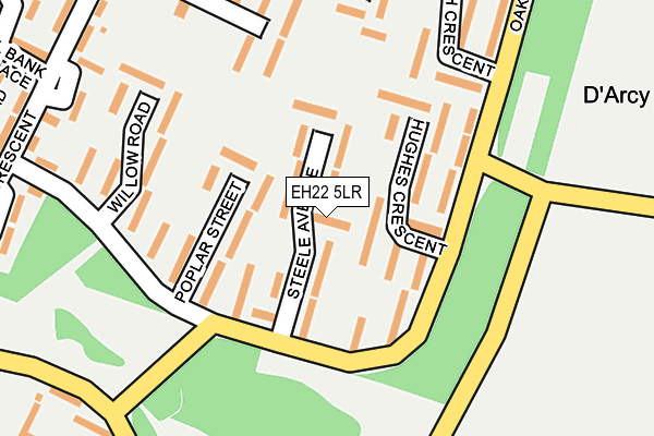 EH22 5LR map - OS OpenMap – Local (Ordnance Survey)