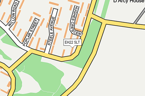 EH22 5LT map - OS OpenMap – Local (Ordnance Survey)