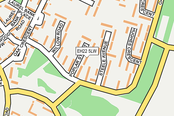 EH22 5LW map - OS OpenMap – Local (Ordnance Survey)