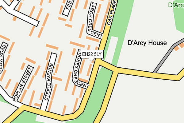 EH22 5LY map - OS OpenMap – Local (Ordnance Survey)