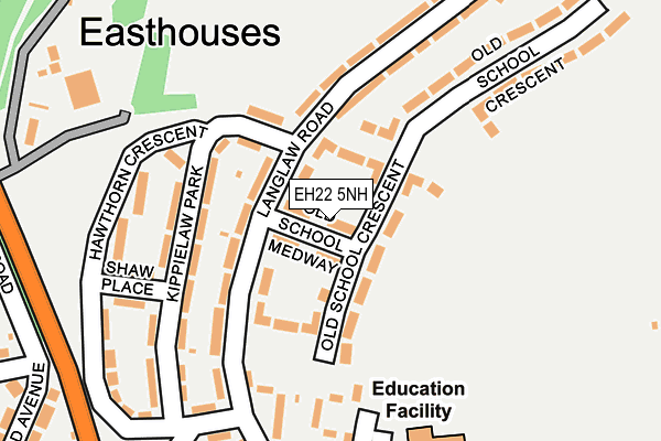 EH22 5NH map - OS OpenMap – Local (Ordnance Survey)