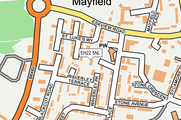 EH22 5NL map - OS OpenMap – Local (Ordnance Survey)