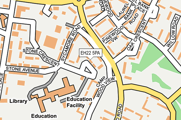 EH22 5PA map - OS OpenMap – Local (Ordnance Survey)