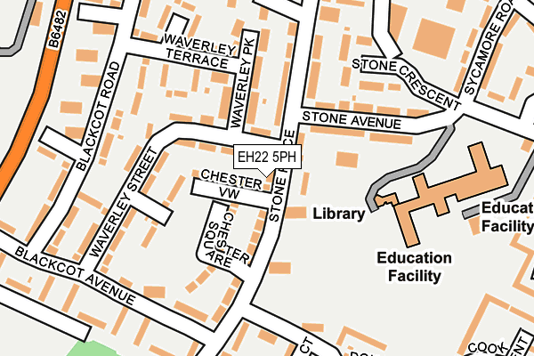 EH22 5PH map - OS OpenMap – Local (Ordnance Survey)