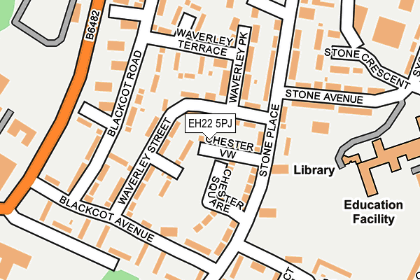 EH22 5PJ map - OS OpenMap – Local (Ordnance Survey)