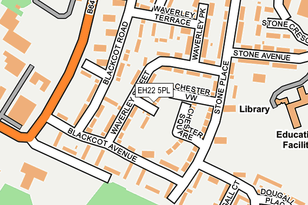 EH22 5PL map - OS OpenMap – Local (Ordnance Survey)