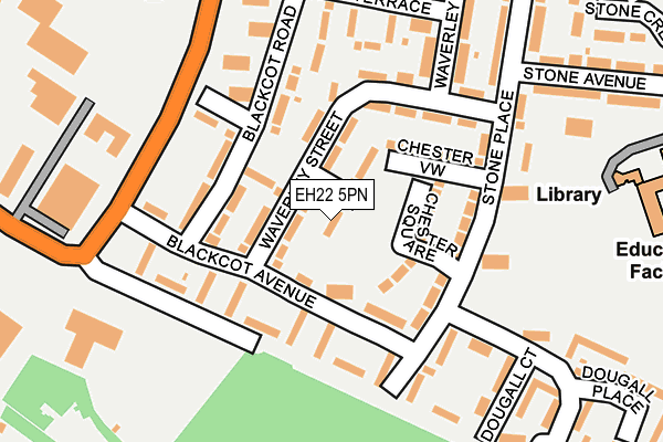 EH22 5PN map - OS OpenMap – Local (Ordnance Survey)
