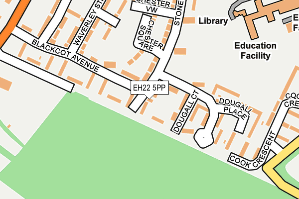 EH22 5PP map - OS OpenMap – Local (Ordnance Survey)