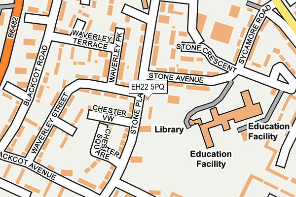 EH22 5PQ map - OS OpenMap – Local (Ordnance Survey)