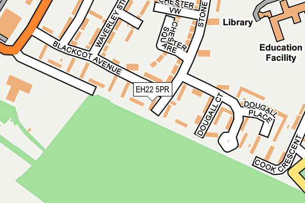 EH22 5PR map - OS OpenMap – Local (Ordnance Survey)
