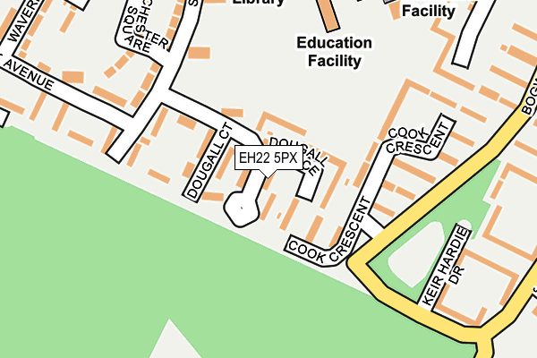 EH22 5PX map - OS OpenMap – Local (Ordnance Survey)