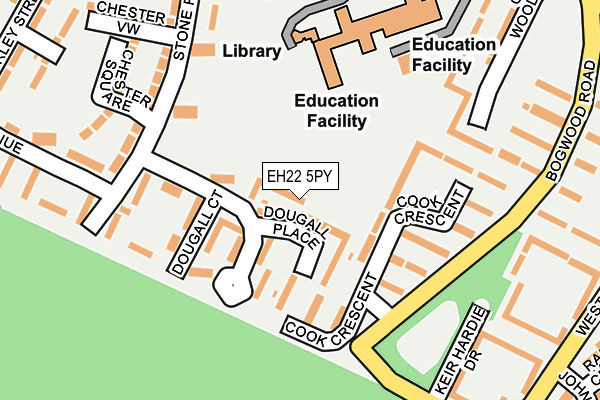 EH22 5PY map - OS OpenMap – Local (Ordnance Survey)