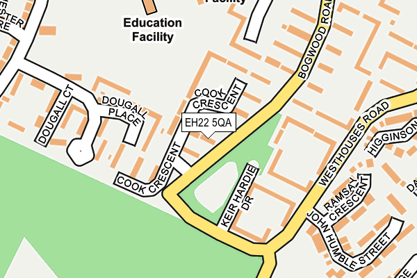 EH22 5QA map - OS OpenMap – Local (Ordnance Survey)