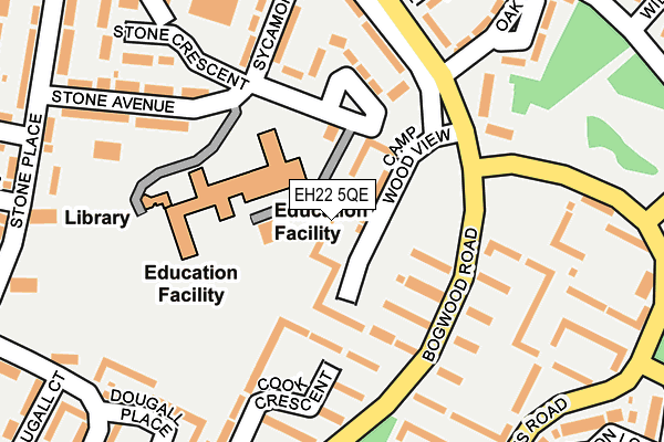 EH22 5QE map - OS OpenMap – Local (Ordnance Survey)