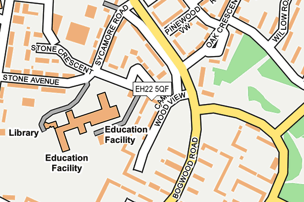 EH22 5QF map - OS OpenMap – Local (Ordnance Survey)