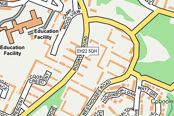 EH22 5QH map - OS OpenMap – Local (Ordnance Survey)