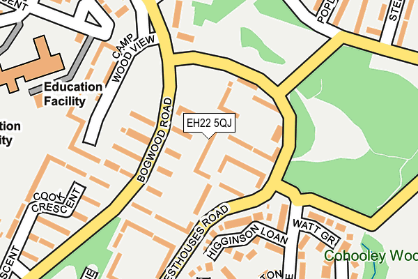 EH22 5QJ map - OS OpenMap – Local (Ordnance Survey)