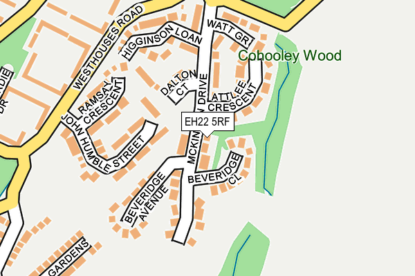 EH22 5RF map - OS OpenMap – Local (Ordnance Survey)