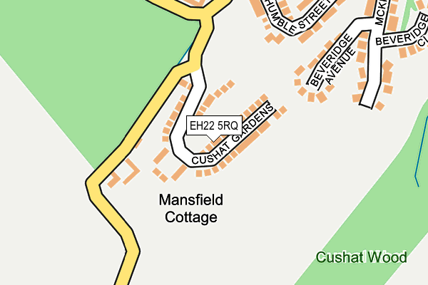 EH22 5RQ map - OS OpenMap – Local (Ordnance Survey)