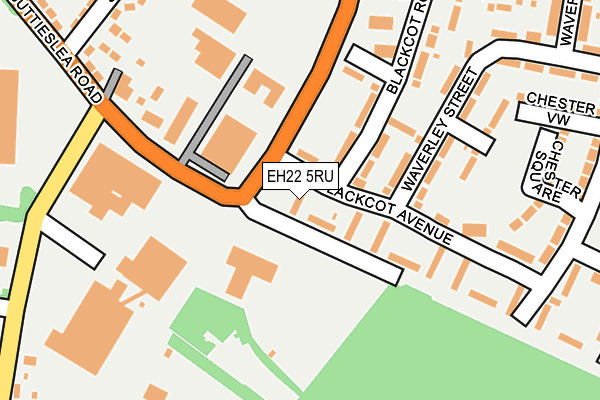 EH22 5RU map - OS OpenMap – Local (Ordnance Survey)