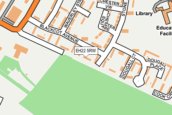 EH22 5RW map - OS OpenMap – Local (Ordnance Survey)
