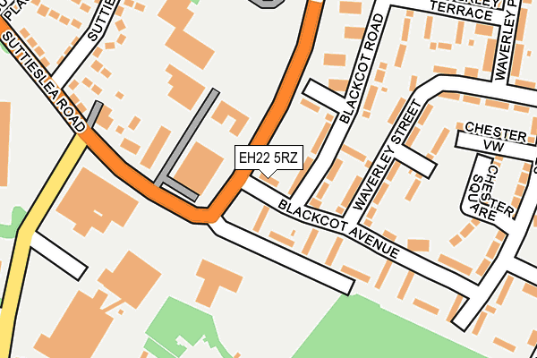 EH22 5RZ map - OS OpenMap – Local (Ordnance Survey)