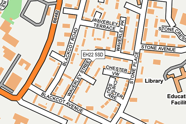 EH22 5SD map - OS OpenMap – Local (Ordnance Survey)