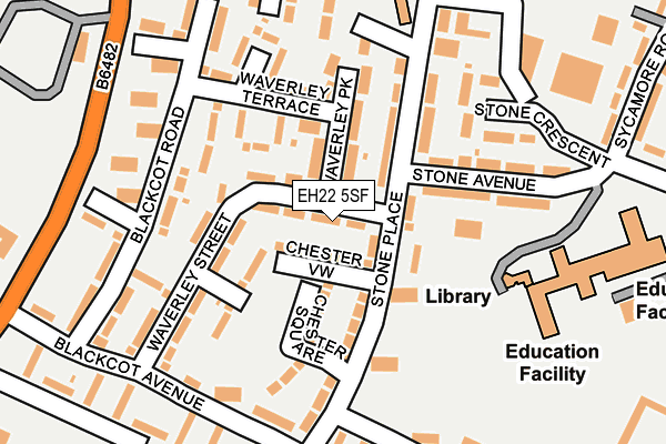 EH22 5SF map - OS OpenMap – Local (Ordnance Survey)