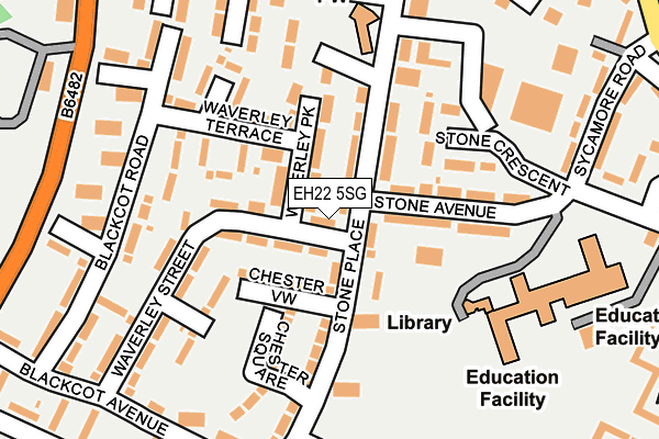 EH22 5SG map - OS OpenMap – Local (Ordnance Survey)