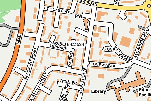 EH22 5SH map - OS OpenMap – Local (Ordnance Survey)