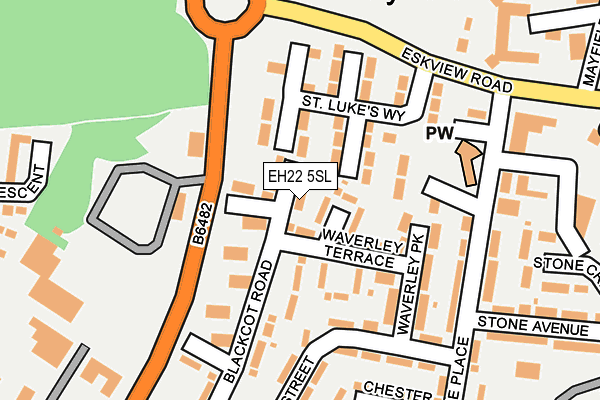 EH22 5SL map - OS OpenMap – Local (Ordnance Survey)