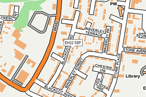 EH22 5SP map - OS OpenMap – Local (Ordnance Survey)